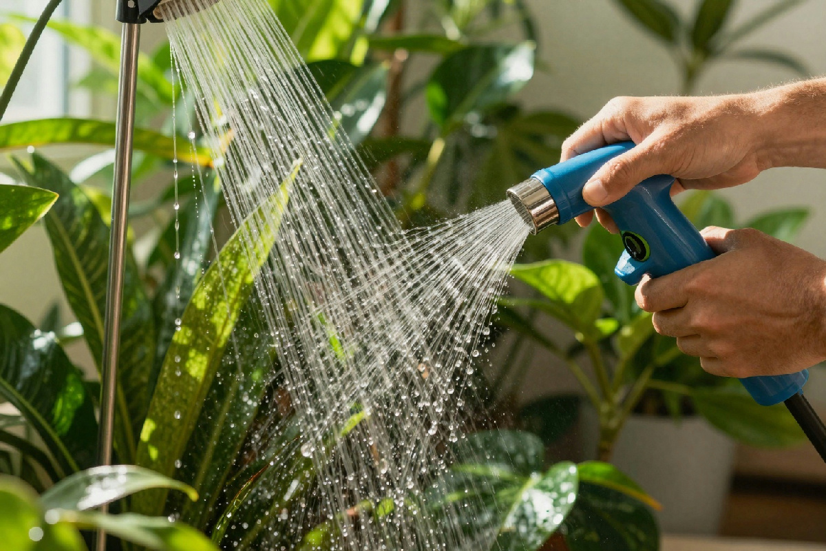 Come innaffiare correttamente le piante utilizzando il metodo della doccia tropicale