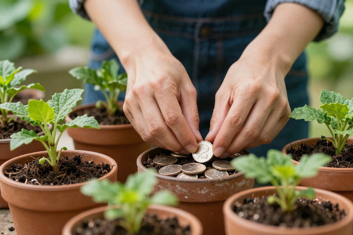 Centesimi in giardino: il trucco che fa fiorire le tue piante e arricchisce il suolo